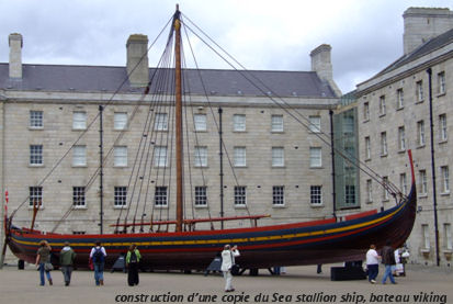 construction d’une copie du Sea stallion ship, bateau viking